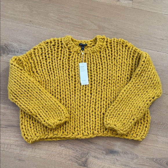 Eileen Fisher Sweaters - Eileen Fisher Yellow Chunky Knit Alpaca Sweater